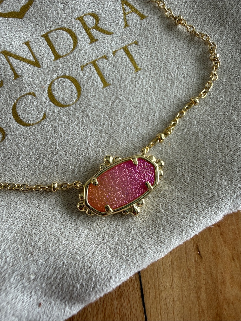 Kendra Scott Gold Necklace in Sunrise Ombré Elisa